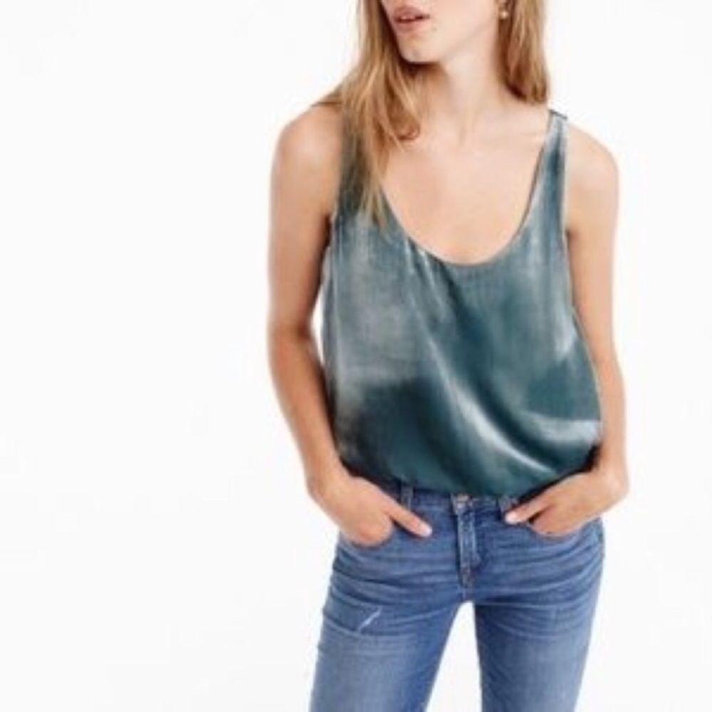 J.Crew velvet tank top - gentle sea